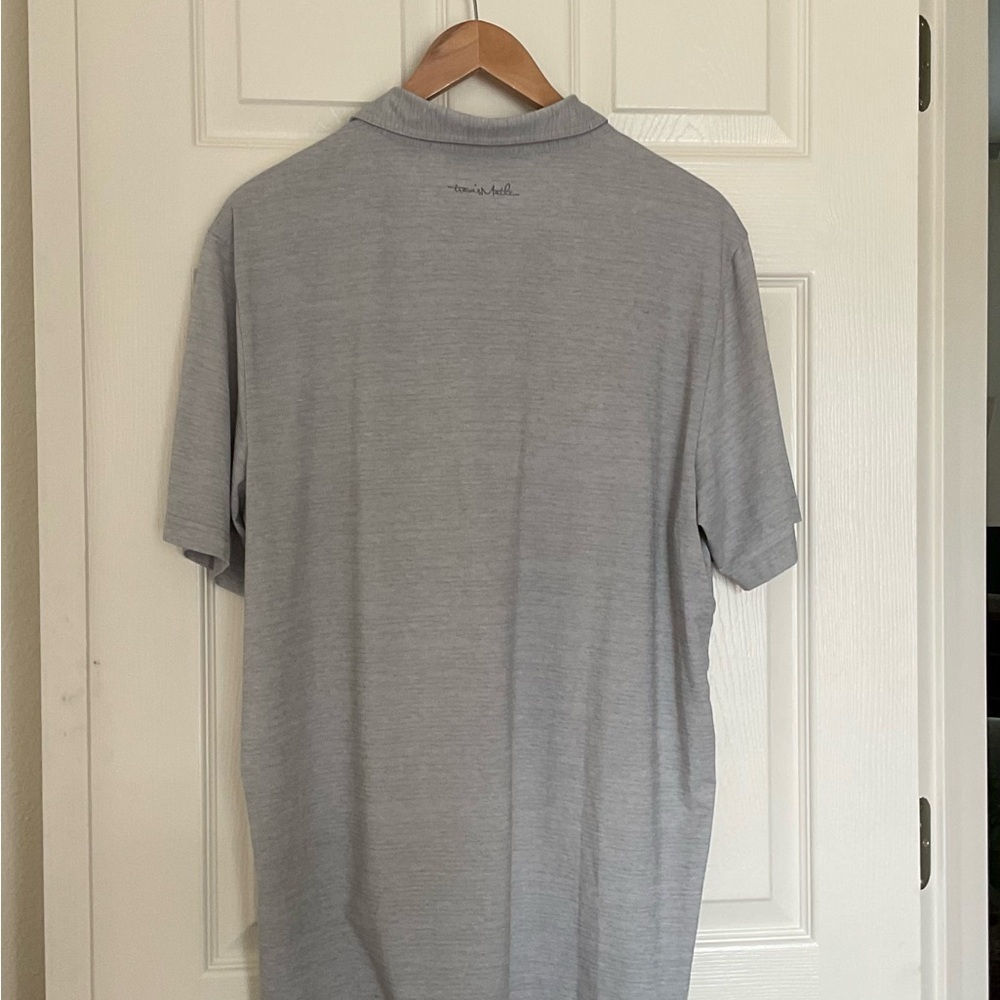 Travis Mathew Polo Shirt Mens XL Extra Large Gray Logo Golf Golfing Casual - Picture 4 of 8